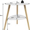 EUGAD Beistelltisch Sofatisch Couchtisch Nachttisch Nachtkommode Nachtschrank Kaffeetisch mit 2 Ablagefäche Holzbeine MDF 50 x 40 x 55 cm Weiß 0063ZZ Bild 3