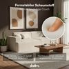 skølm 'Freki' Cloud Sofa 2 Sitzer, Vollschaumcouch mit Federkern und Vakuum-Kompression, kein Aufbau erforderlich, mit 2 Kissen, Cord beige Bild 5