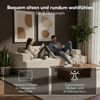 skølm 'Freki' Cloud Sofa 2 Sitzer, Vollschaumcouch mit Federkern und Vakuum-Kompression, kein Aufbau erforderlich, mit 2 Kissen, Cord beige Bild 3