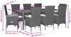 vidaXL 7-tlg. Garten-Essgruppe mit Kissen Schwarz Poly Rattan 3277509 Bild 5