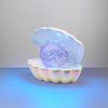 Reality Leuchten LED Tischleuchte SHELLY, Deko Tischlampe in Muschelform mit RGB Farbwechsel, 0,8W 15Lm, Ein-/Ausschalter, Farbwechsel, USB-Ladefunktion, LED fest integriert, RGB, Muschel Tischlampe mit Glitzerkugel und Farbwechsel inkl USB-Ladekabel Bild 3