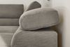 KAWOLA Sofa DELIA Ecksofa Feincord grau mit motorischem Sitzvorzug Recamiere rechts 74 x 219 x 276 cm Bild 4