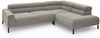 KAWOLA Sofa DELIA Ecksofa Feincord grau mit motorischem Sitzvorzug Recamiere rechts 74 x 219 x 276 cm Bild 3