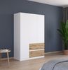 Rauch Möbel Costa, Kleiderschrank für Schlafzimmer, Kinderzimmer, Babyzimmer, Garderobe, Flur, 3-türig, 2 Schubladen, Push-to-Open, mit Zubehör Premium, Farbe Weiß, Breite 136 cm Bild 2
