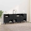 vidaXL Sideboards 3 pcs Schwarz Eichen-Optik 60 x 35 x 70 cm 3415596 Bild 1