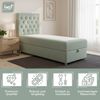 Best for Home Boxspringbett mit Bettkasten K-14 SINGLE inkl. Bonell-Matratze (Einzelbett, Polsterbett gepolstertes Kopfteil, Jugendbett, Kinderbett, 70x200 80x200 90x200 100x200 cm), Handwerksqualität, TOP Preis-Leistungs-Verhältnis Bild 2