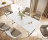 Esstisch Edge 200x100 Keramik Laminam® Statuarietto Weiß Edelstahl Schräg Bild 4