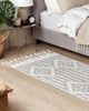 Outdoor Teppich grau weiß 80 x 150 cm orientalisches Muster Kurzflor TABIAT Bild 3