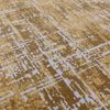 Kurzflorteppich Velours Texturiert | Wohnteppich Rutschfest | Kunstfaserteppich Robust | Modernes Muster | Senfgelb 120x170cm 11mm Florhöhe | TIBER-Rom von Kadima Design Bild 5
