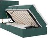 vidaXL Aufbewahrungsbett mit Matratze Dunkelgrün 90 x 200 cm Samt 3372006 Bild 2