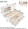 Merax Doppelbett, Schlafsofa, 140×190 cm, Kinderbett, Daybett mit Ausziehbett 90×190, mit Stauraum‑Rückwand, offenes Fach, verdeckter Klapp‑Stauraum, USB Ladestation, weiß Bild 4