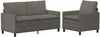 vidaXL Sofa Set 2 pcs Hellgrau Stoff 3417083 Bild 2