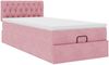 vidaXL Ottoman-Bett mit Matratze & LEDs Rosa 90x190 cm Samt 3312667 Bild 5