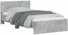 vidaXL Bettgestell mit Kopfteil Betongrau 100x200 cm Holzwerkstoff 838620 Bild 4