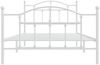 vidaXL Bettgestell mit Kopf- und Fußteil Metall Weiß 100x200 cm 353501 Bild 5