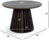 Couchtisch Gobens Ø60 cm Dunkelbraun - Moderner Sofatisch mit zentralem Standfuß Bild 3