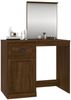 vidaXL Schminktisch mit Spiegel Braun Eichen-Optik 90x50x132,5 cm 816767 Bild 4