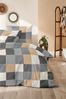 Primera Feinbiber Bettwäsche 135x200 Karo beige gau silber 173108-87 Bild 3