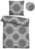 Traumhaft schlafen - Castell - Markenbettwäsche Baumwoll Renforce Bettwäsche 0040753 ORNAMENT, steingrau, 1x 135x200 cm + 1x 80x80 cm Bild 5