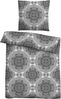 Traumhaft schlafen - Castell - Markenbettwäsche Baumwoll Renforce Bettwäsche 0040753 ORNAMENT, steingrau, 1x 135x200 cm + 1x 80x80 cm Bild 2