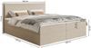 Selsey 'Softie' Boxspringbett 180x200 cm mit Topper und Stauraum, Chenille, Hellgrau Bild 5