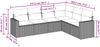 vidaXL 6-tlg. Garten-Sofagarnitur mit Kissen Braun Poly Rattan 3251350 Bild 3