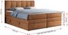 Boxspringbett mit Doppelmatratze - ALVIN-KING Orange 200x200 cm Stoff Mittelfest (H3) Bild 5