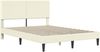 vidaXL Bettrahmen mit Kopfteil Creme 120 x 200 cm Cordstoff 42027726 Bild 3
