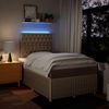 vidaXL Boxspringbett mit Matratze Creme 120x190 cm Stoff 3294307 Bild 5