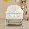 JEOBEST Beistellbett 3 in1 Babybetten mit Rollen, Beistellbett Baby mit Moskitonetz, (6 Fach Höhenverstellung und Neigungsverstellung)mit Aufbewahrungskorb Bild 4