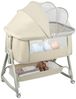 JEOBEST Beistellbett 3 in1 Babybetten mit Rollen, Beistellbett Baby mit Moskitonetz, (6 Fach Höhenverstellung und Neigungsverstellung)mit Aufbewahrungskorb Bild 1