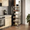 Rollregal Rolivo Schwarz 58 x 15 cm mit 6 Fächern Vicco Bild 3