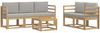 vidaXL Outdoor-Sofagarnitur 6 pcs Weiß und Hellgrau 59 x 59 x 37 cm 3387230 Bild 2
