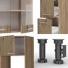 Küchenzeile R-Line Artisan-Eiche/Goldkraft Eiche 350 cm mit Hochschrank, AP Anthrazit Vicco Bild 5
