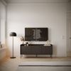 Selsey 'Tovi' TV-Schrank 3-türig, 140 cm, Schwarz / Holzoptik Nussbaum Bild 2
