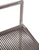Garten-Sitzgruppe HAKON 5-tlg. Edelstahl Kunststoff Braun | Gartenmöbel-Set Gartengarnitur Garten-Essgruppe mit Freischwingerstühlen C und Esstisch Bild 5
