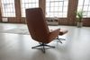 KAWOLA Relaxsessel JOSIANE Drehsessel Leder braun mit Hocker 107 x 87 x 78 cm Bild 4