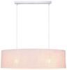Licht-Erlebnisse Pendelleuchte FITUK, ohne Leuchtmittel, Metall Stoff E27 H: max. 100 cm Weiß 2-flammig länglich Modern Bild 1