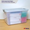 PROREGAL® Aufbewahrungsbox mit Deckel 30-60 Liter Kunststoff Transparent Stapelbar (4 St) Bild 3