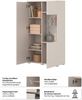 OTTO home Vitrine Modo, Breite 80 cm, moderner griffloser Vitrineschrank Vitrine mit viel Stauraum, Einlegeböden verstellbar, Glastür Bild 3