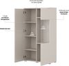 OTTO home Vitrine Modo, Breite 80 cm, moderner griffloser Vitrineschrank Vitrine mit viel Stauraum, Einlegeböden verstellbar, Glastür Bild 4