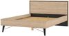 Dmora Doppelbett Elida, Struktur des Lagerbetts, Sommier mit Abdeckung, Bettrahmen aus Stoff, 206x153 h91 cm, helle Eiche Bild 5