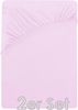 NatureMark 2er Pack Kinder Jersey Spannbettlaken, Spannbetttuch 100% Baumwolle in vielen Größen und Farben MARKENQUALITÄT ÖKOTEX Standard 100 | 70x140 cm - rosa Bild 2