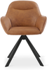 GOEURVANT 1370 Esszimmerstühle 2er-Set, 360° Drehbar, Kunstleder - Braun Bild 2