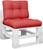 vidaXL Palettenkissen 2-tlg. Rot Stoff 360651 Bild 3