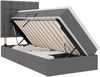 vidaXL Aufbewahrungsbett mit Matratze Dunkelgrau 100 x 200 cm 3371887 Bild 2