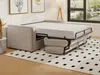 Vente-unique - LORETO Sofa SamtStoff Beige - B 223 cm95 cm x H 90 cm x L 195 cm Bild 2