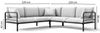Selsey ‘Worcully’ Gartenecksofa mit wasserfestem Bezug, Beige / schwarzes Gestell 80 x 229 x 229 cm Bild 3