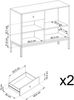 AX LIVING Kommode mit Schubladen Domiti MKSZ104 104 cm Dunkelblau Bild 5