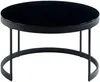 Vente-unique - Couchtisch 2er-Set - Glass & Metall - Schwarz & Weiß - BILLIE Bild 5